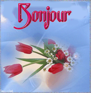 Gifs animés bonjour tulipe